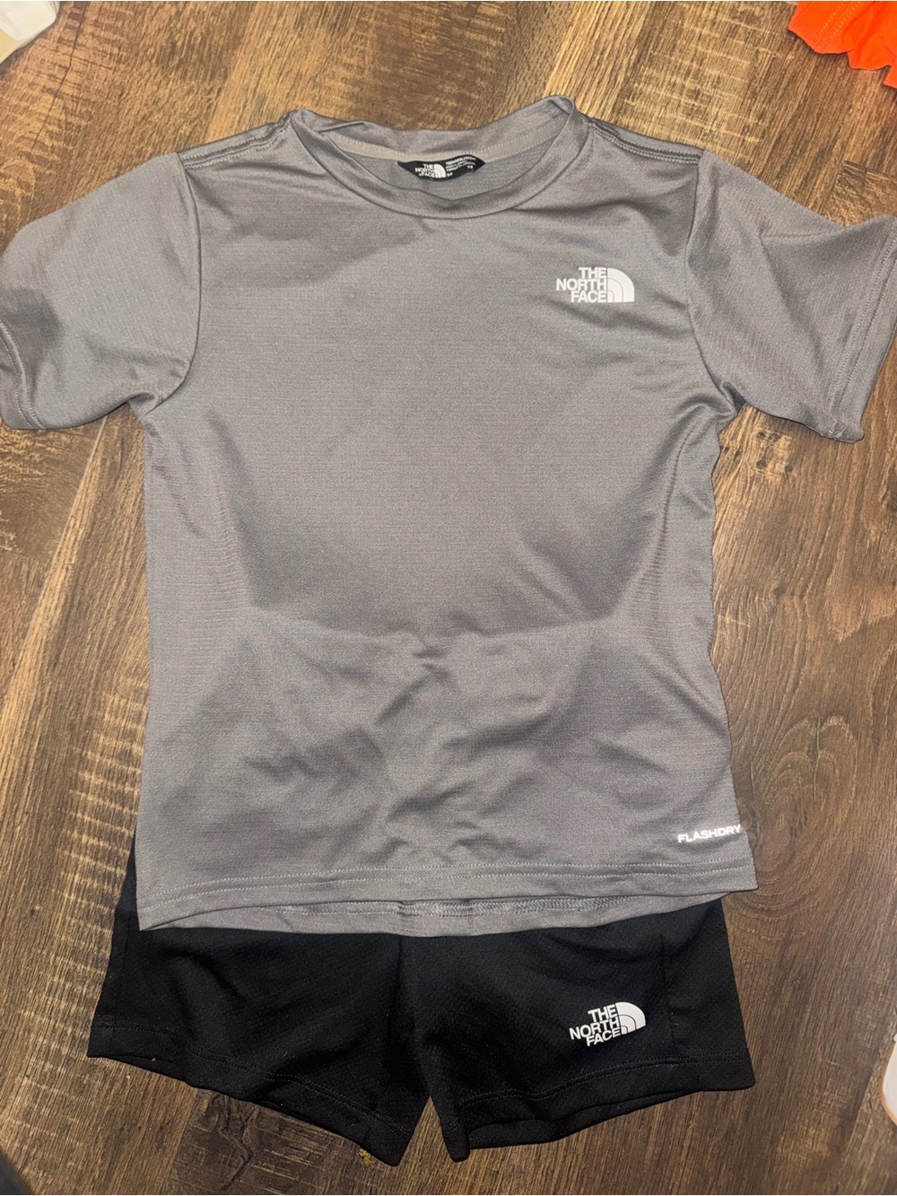 The North Face Gray Short-Sleeve Performance Tee shorts set back to school